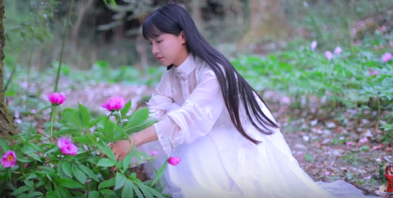 Liziqi picking blooming flowers to make aromatic Dew soup.png